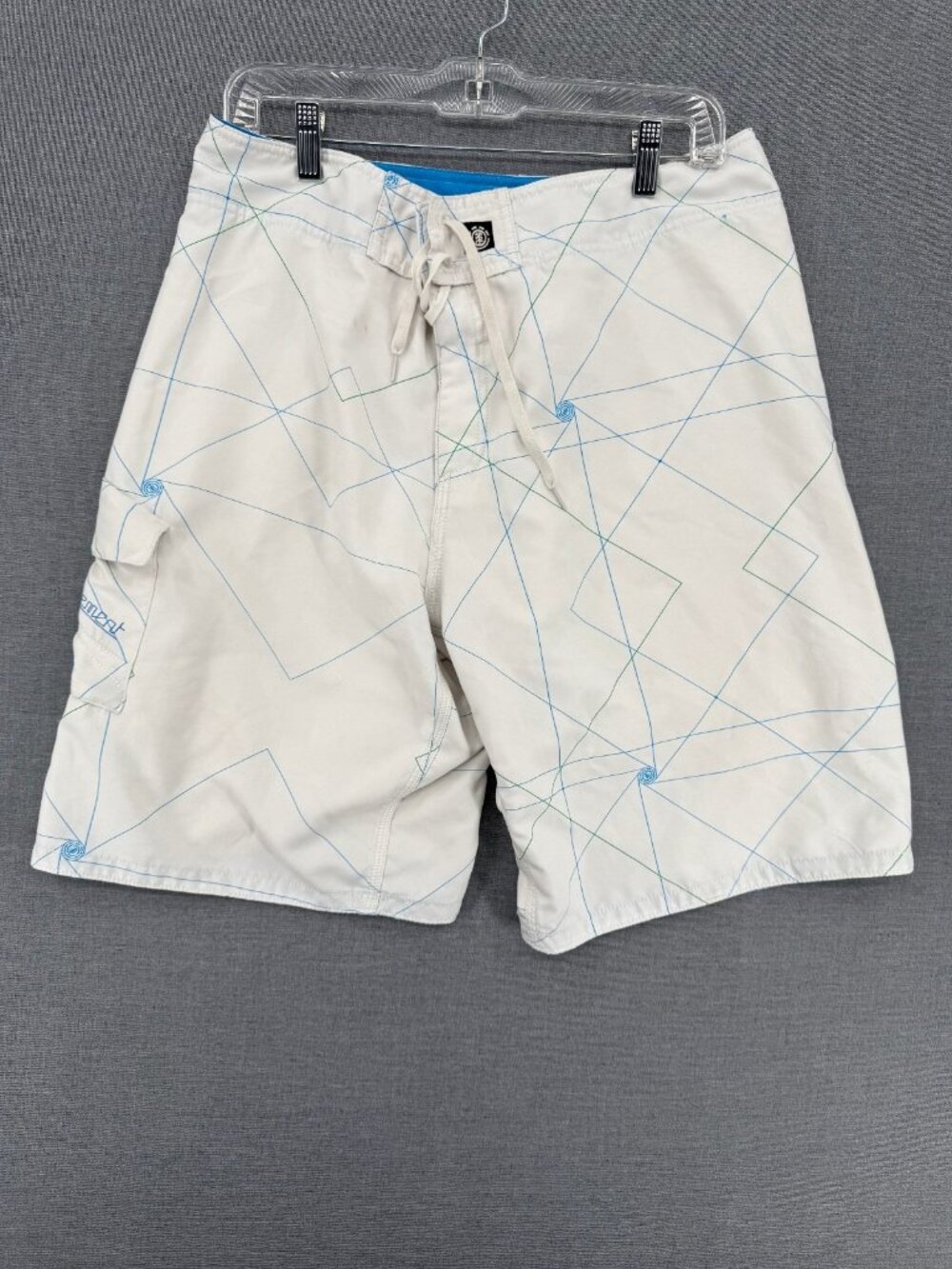 Element Board Shorts Mens 34 10" Logo Beach Swim Trunks Cargo Pocket Y2K